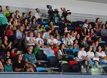 Bakıda bədii gimnastika üzrə Dünya Kuboku yarışlarının sonuncu günü. Azərbaycan, Bakı, 24 iyul 2016